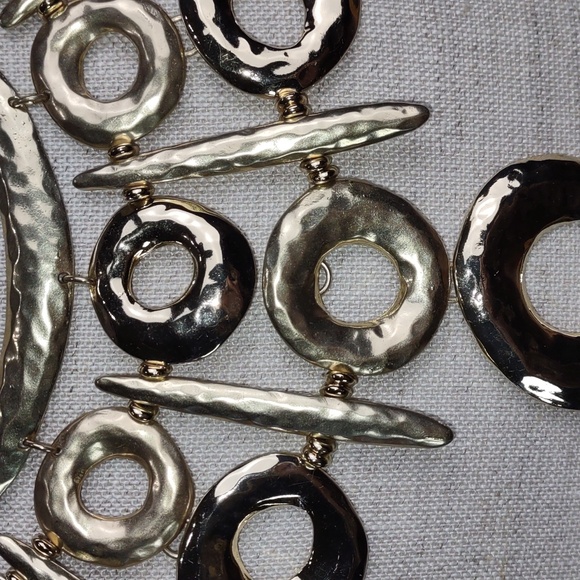 Chico's Hammered Goldtone Collar Necklace - Picture 2 of 5